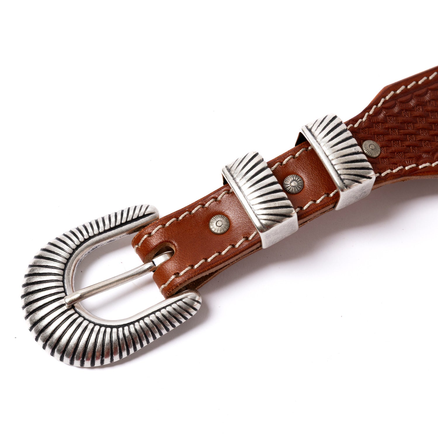 Jean Dessel x MJ: Western Belt "Rodeo" made of Brown Cowhide - handmade